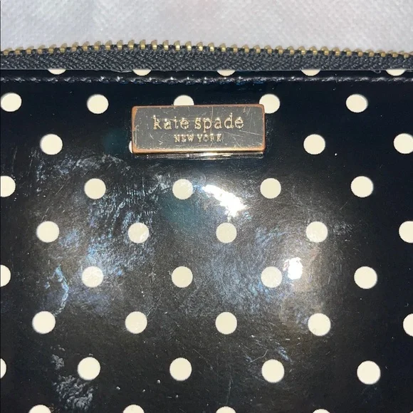 KATE SPADE NEW YORK TWO TONE POLCA-DOT ZIP AROUND WALLET - Picture 6 of 9